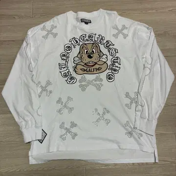갈피 피카피카 뼈뼈 롱Tee 화이트 화이트 긴팔