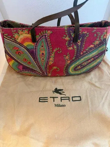 ETRO 에트로 페이즐리 무늬 올 패턴 핸드백 실크 이너백