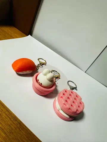 메카니컬 클릭커 키링 3개 세트 핸드메이드 귀여운
