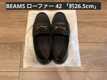 BEAMS 로퍼 42 ( 약 26.5cm ) 가죽 블랙