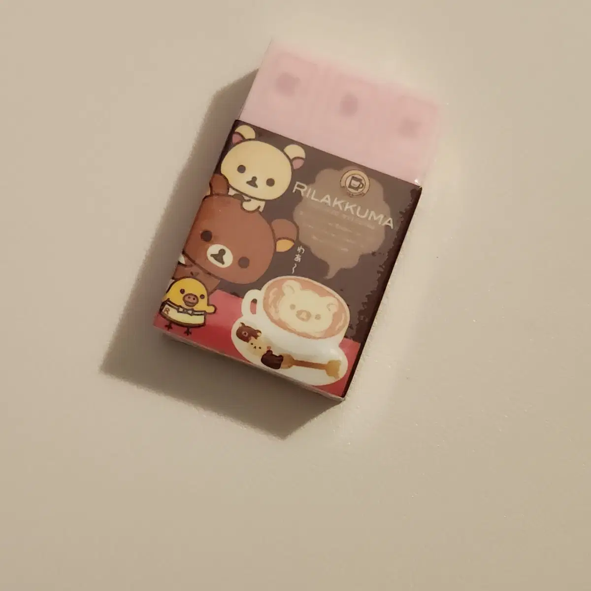 리락쿠마) 고전 리락쿠마 초콜릿 모양 핑크 지우개
