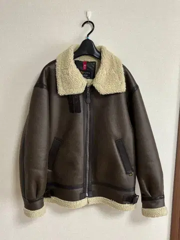 Alpha Industries B-3 플라이트 자켓 브라운 L