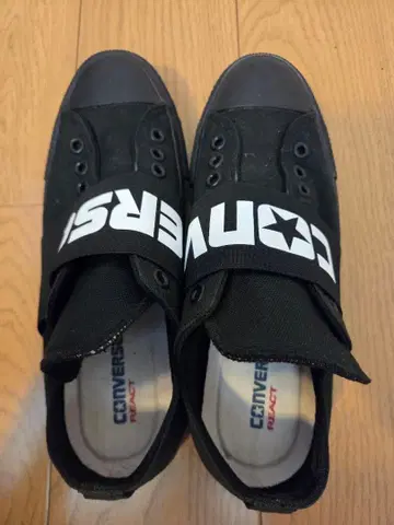 CONVERSE REACT 슬립온 스니커즈 블랙