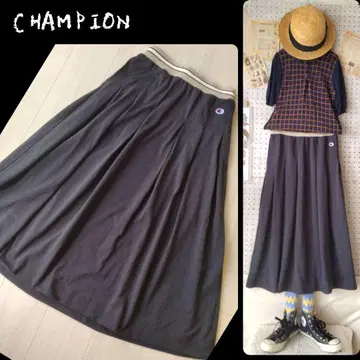 챔피온 CHAMPION 맨투맨 플레어 롱 스커트 M