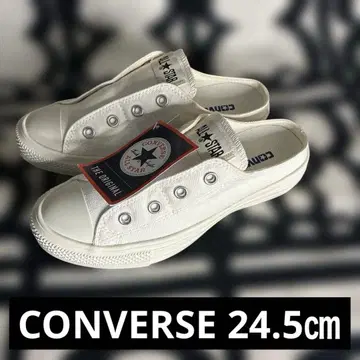 미사용 CONVERSE ALL STAR 화이트 슬립온 24.5cm