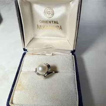 쇼와 레트로 오리엔탈 나카무라 진주 펄 반지 반지 실버 빈티지