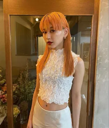 ZARA 텍스처 상의 탱크탑 주름