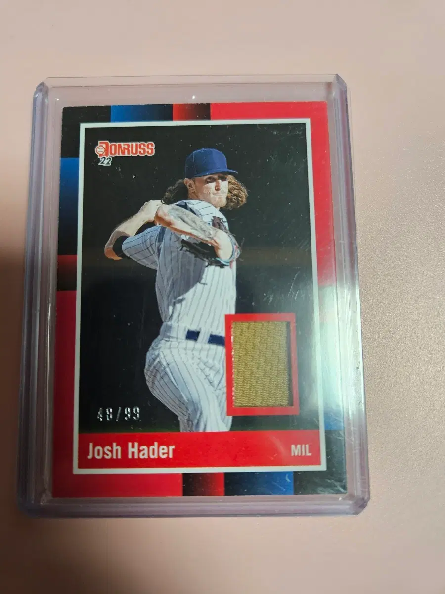 밀워키)조쉬 헤이더 99장 한정 2022 Donruss 저지 카드
