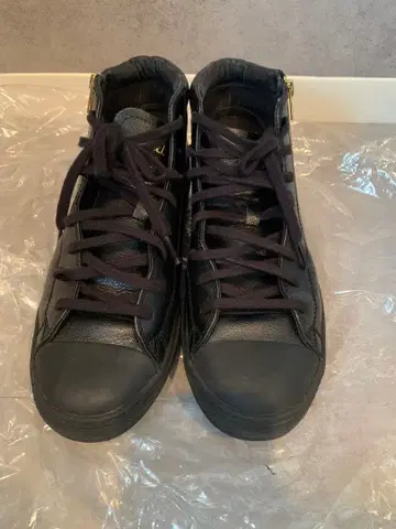 converse 컨버스 블랙 가죽 하이컷 스니커즈