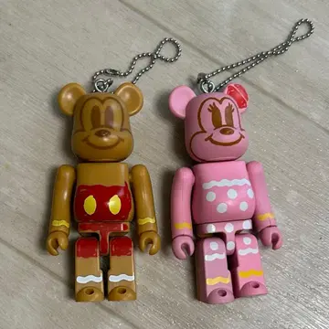 BE@RBRICK 디즈니 미키 & 미니 키체인 2체 세트