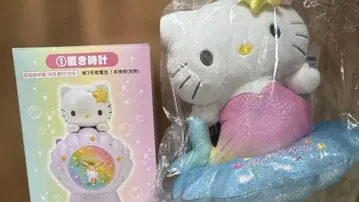 헬로키티 1등 복권 탁상 시계, 봉제 인형 2개 세트