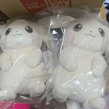 2개 세트 봉제 인형 퐁퐁 포켓몬 피카츄 (연한색) 새상품