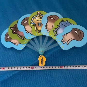 나메코 부채 파랑