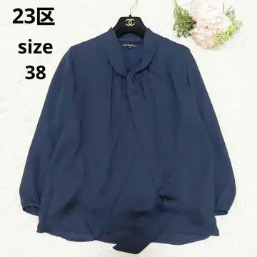 23구 워셔블 보타이 리본 트리아세테이트 쉬폰 블라우스 38