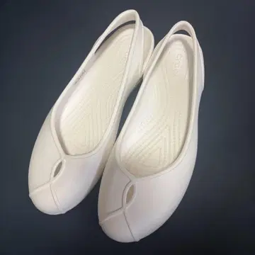 Crocs 플랫슈즈 화이트 W10