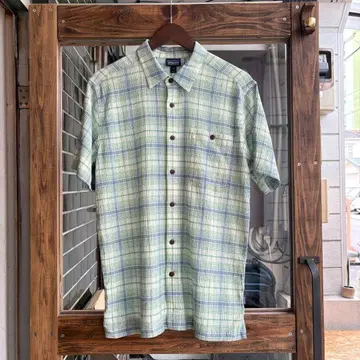 patagonia 파타고니아 AC 셔츠 반팔 체크 셔츠 그린 M