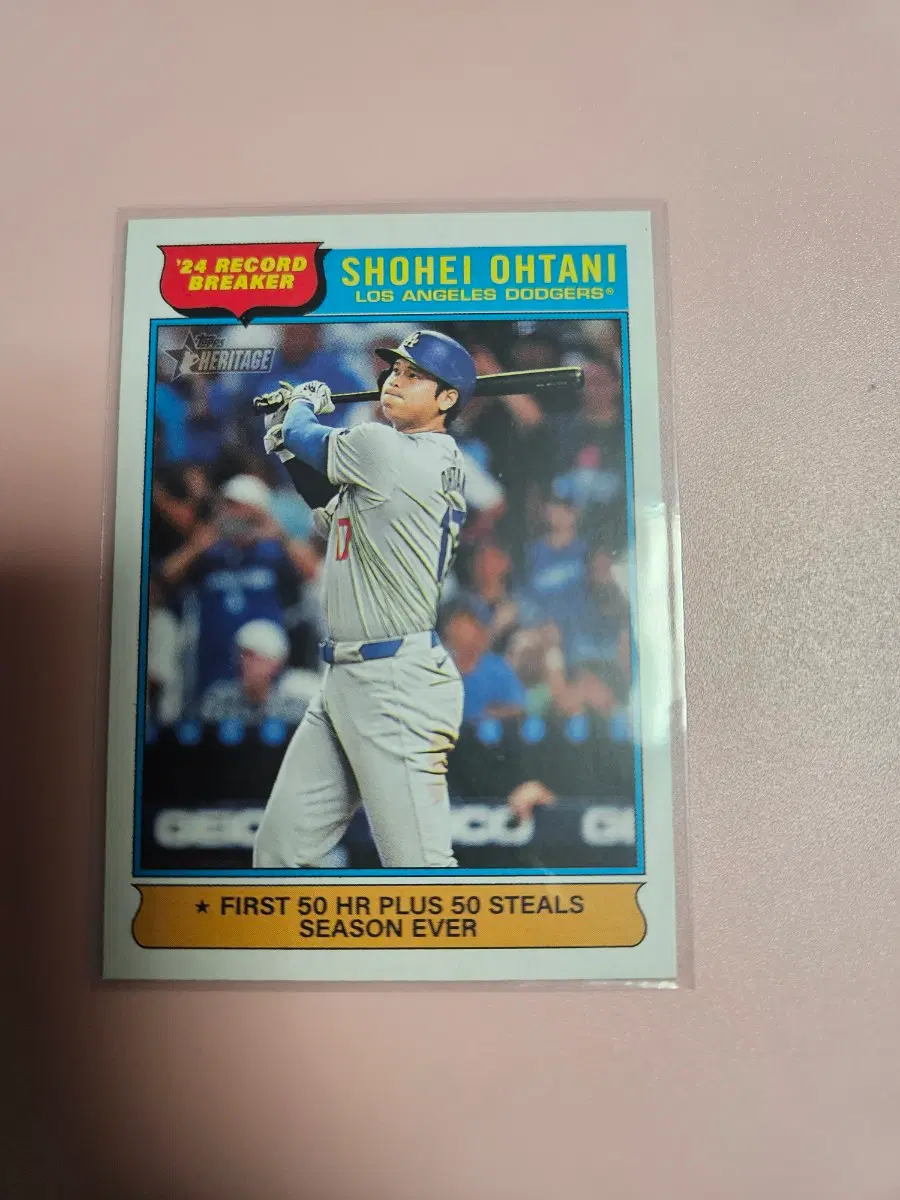 오타니 2025 Topps Heritage Record Breaker