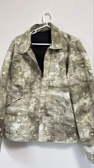 ZARA 페인트 가공 집업 블루종 S 사이즈