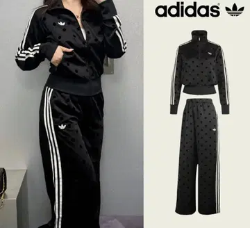 adidas Originals 도트 무늬 트랙 자켓 팬츠 셋업