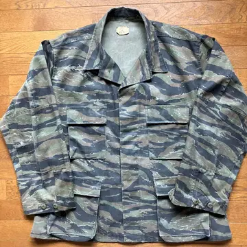 미군 실물 타이거 카모 US ARMY BDU 자켓 논립 초기형 카모플라쥬