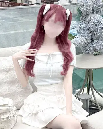 스퀘어넥 깅엄 체크 상의 Honeymew