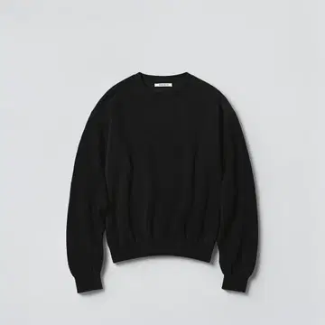 26SS AURALEE 플랫 얀 리브 니트 4 BLACK