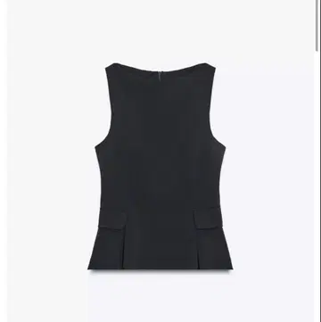 새상품! ZARA 슬리브리스 페플럼 상의 네이비 L