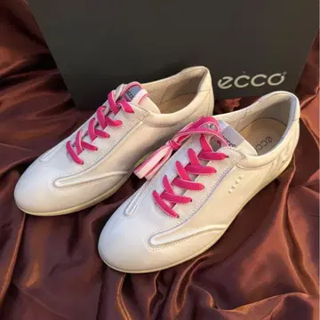 에코 여성용 골프화 화이트 핑크