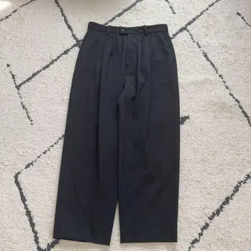 stein 슬랙스 2턱 테이퍼드 팬츠 블랙 S