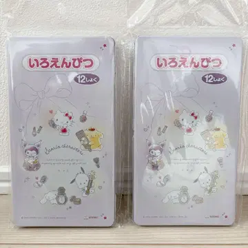 산리오 색연필 12색 쿠로미 키티 시나몬 포무 포차코 2개 세트
