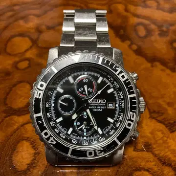 SEIKO 크로노그래프 100M 알람 기능 손목시계