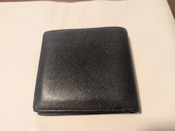 BALLY 접이식 지갑 네이비 가죽
