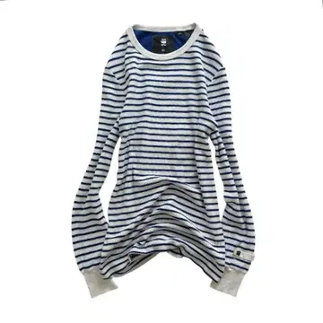 G-STAR RAW 써멀 롱티 보더 화이트 파랑 XS 펑크 y2k