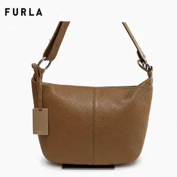새상품급 FURLA 훌라 가죽 숄더백 베이지 천연 가죽 숄더