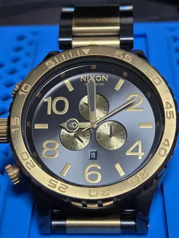 [새상품급] NIXON 손목시계 본체 크로노그래프 골드 블랙