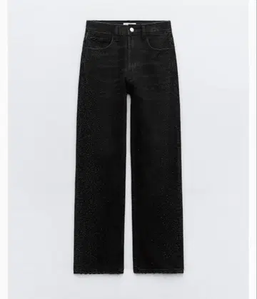 ZARA TRF 미드 라이즈 데님 팬츠 큐빅 블랙 11호