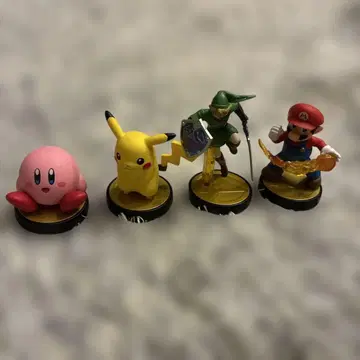 amiibo 4체 세트 커비 피카츄 링크 마리오 닌텐도