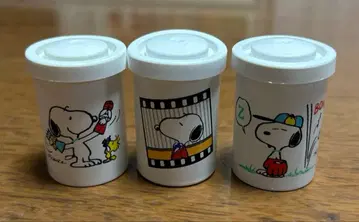 스누피 35mm 필름 케이스 레어 쇼와 레트로 3개 세트