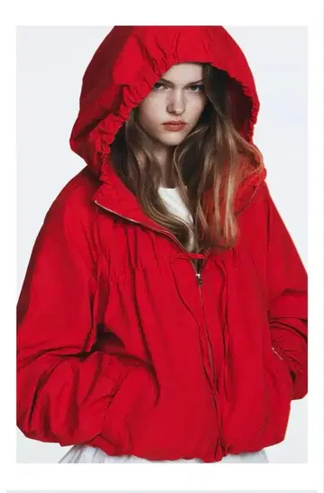 완판템 ZARA 나일론 타이 자켓 XS 레드