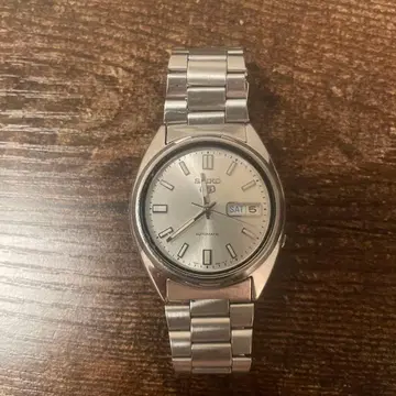 빈티지 SEIKO 5 자동 와인딩 손목시계 실버 다이얼
