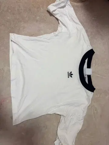 adidas Originals 반팔 티셔츠 화이트 블랙