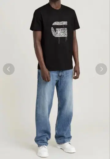 새상품 G-STAR RAW 스티치 디자인 브랜드 로고T 티셔츠