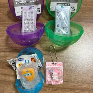 산리오 캐릭터즈 봉봉 드롭 미니어처 참 4종 세트