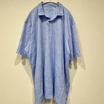 버뮤다 선즈 피케 셔츠 기하학 패턴 반팔 2XL 파랑 폴리에스테르 골프