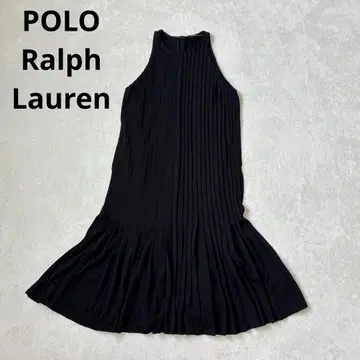 새상품급 POLO Ralph 랄프 로렌 폴로 플리츠 원피스 드레스 블랙