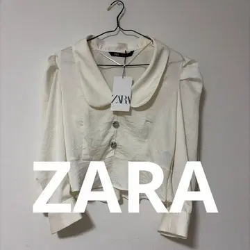 ZARA 자라 여성용 긴팔 셔츠 비쥬 블라우스 S 사이즈
