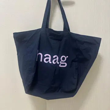 haag 토트백 네이비