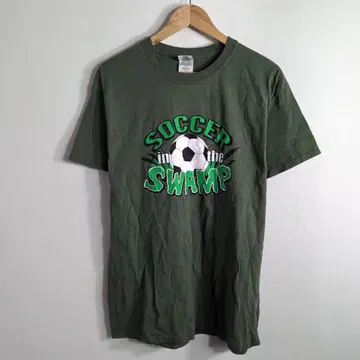 Gildan Ultra Cotton 캐주얼 T셔츠 다크 그린 반팔