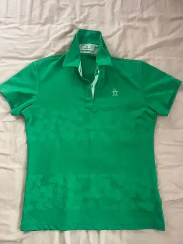 Munsingwear 피케 셔츠 그린 꽃무늬