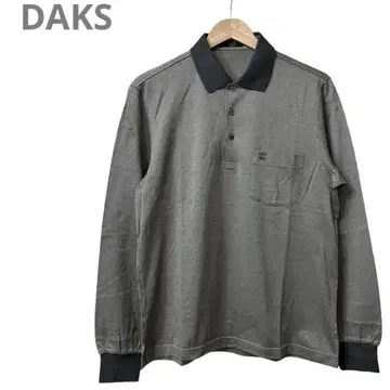 DAKS 닥스 남성용 긴팔 피케 셔츠 그레이 면 L
